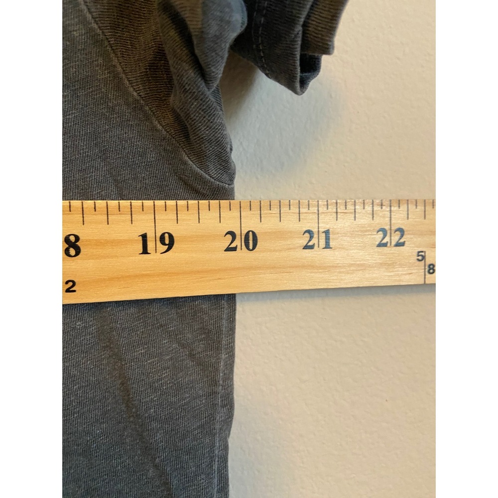 Clare V  Le Rock n Roll Graphic Tee Gray Cotton Linen  Small - Picture 4 of 7